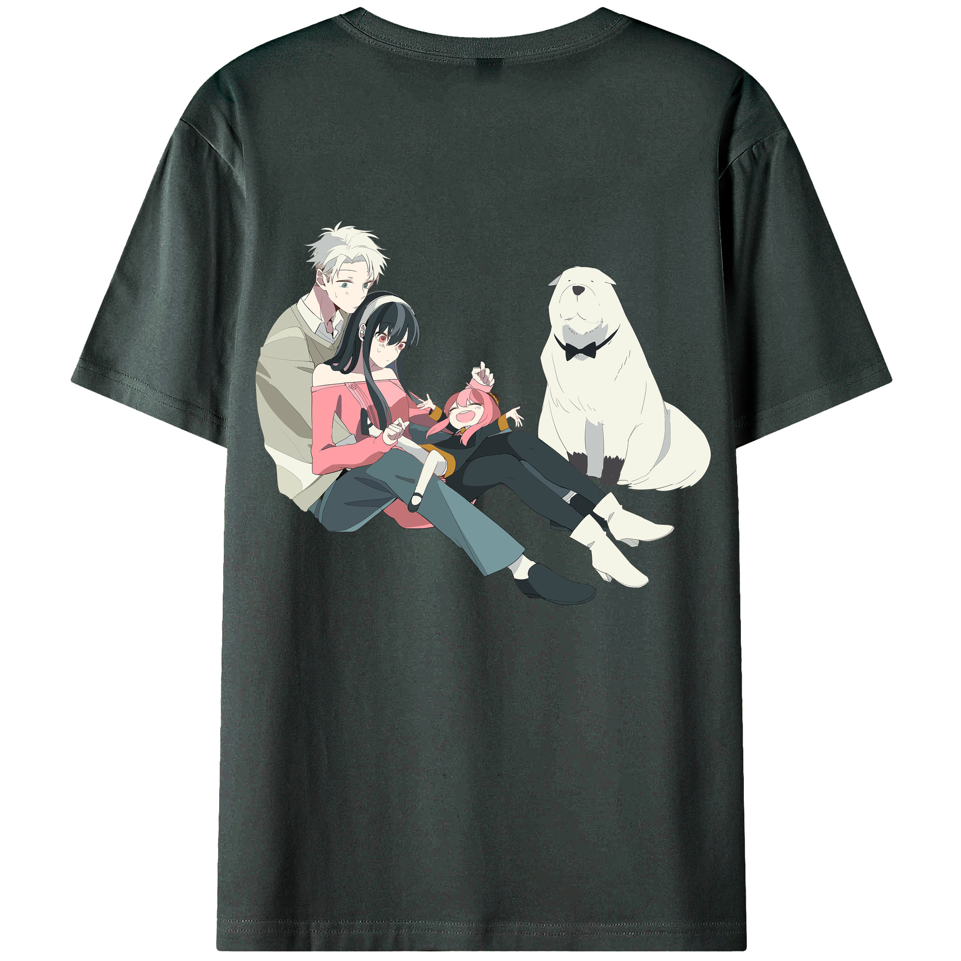 （画像用） SPY×FAMILY间谍家家酒 綿100％ メンズ半袖Tシャツ（バックプリント） 通気性